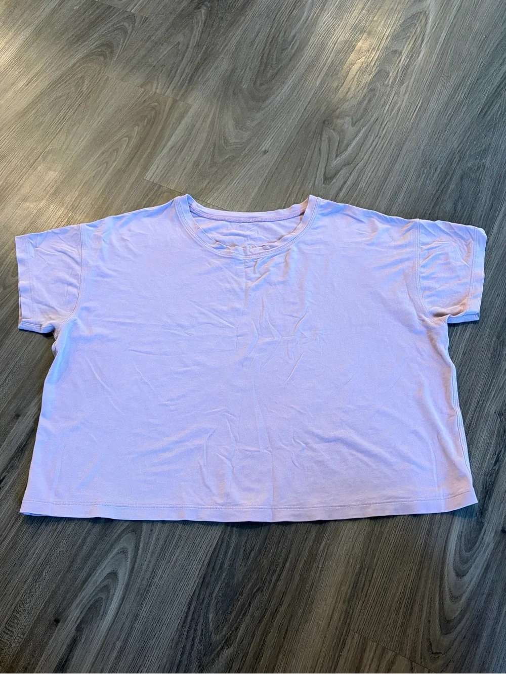 Lululemon All Yours Cropped Tee in Rose Blush